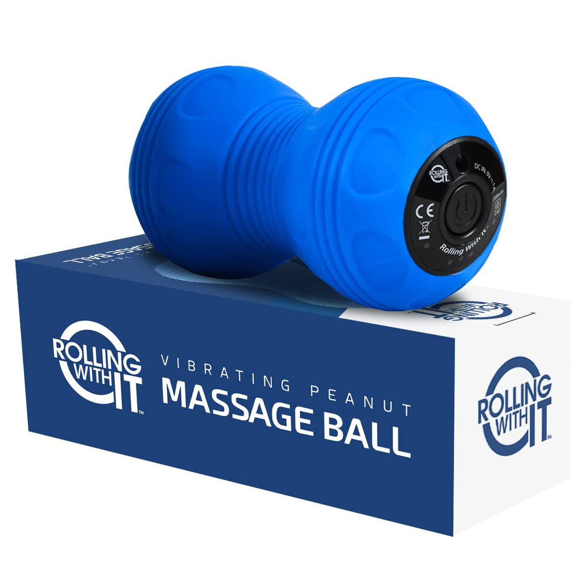 Rolling With It Vibrating Peanut Massage Ball, Deep Tissue, Black
