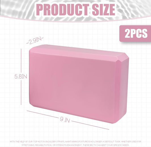 Septo 2 Pcs Yoga Blocks, 9x6x3 Inch Foam Blocks for Pilates