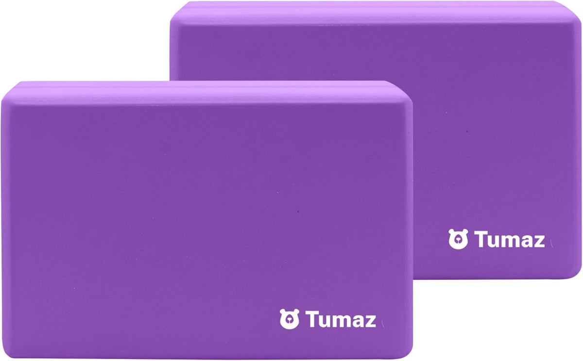 Tumaz Non-Slip Yoga Blocks，High-Density EVA Foam 2 Pack for Yoga & Pilates