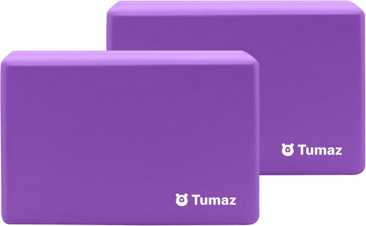 Tumaz Non-Slip Yoga Blocks，High-Density EVA Foam 2 Pack for Yoga & Pilates