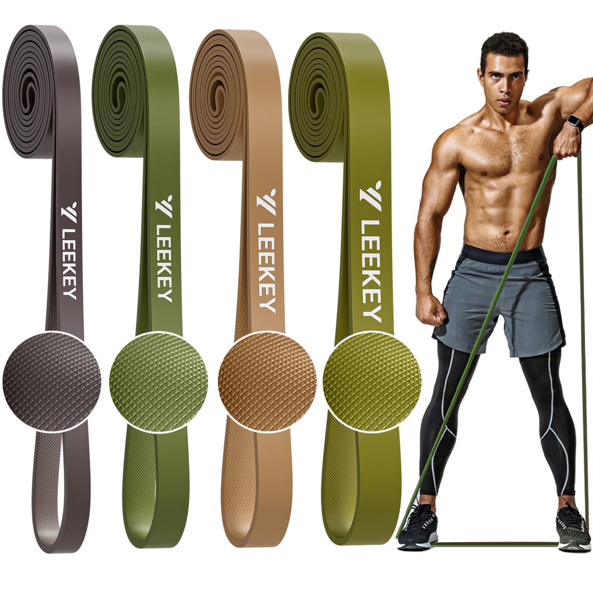 LEEKEY Resistance Bands Set for Pull Up Assistance & Exercise