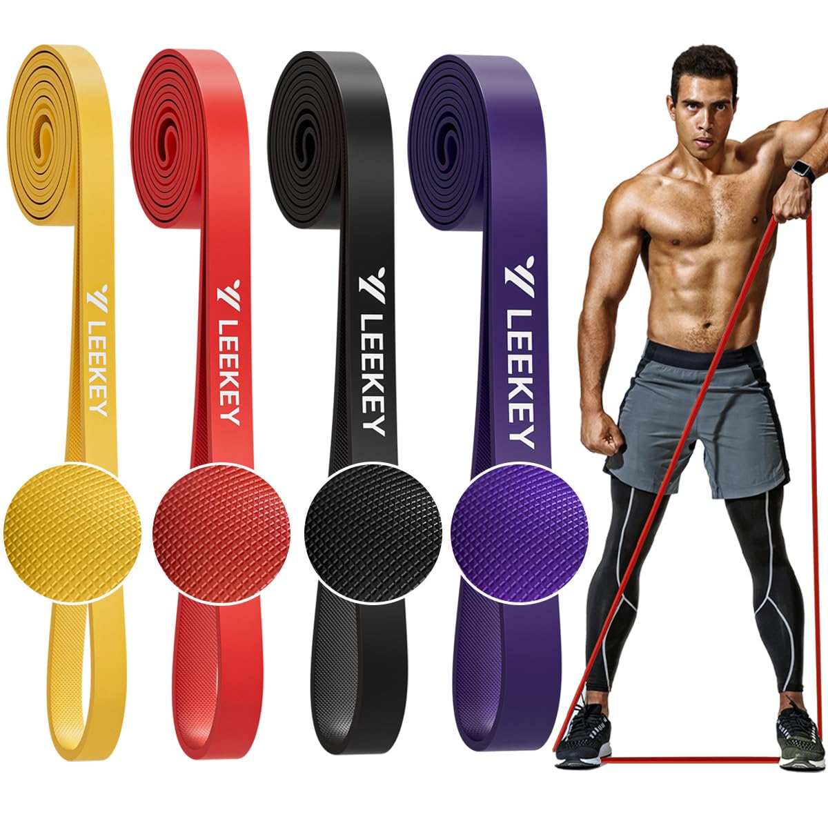 LEEKEY Resistance Bands Set for Pull Up Assistance & Exercise