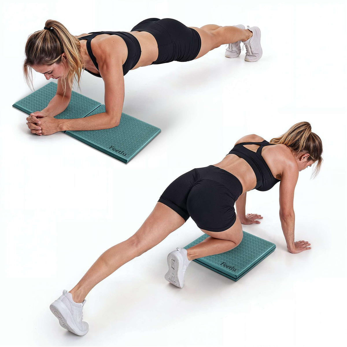 Yoga Knee Pad Cushion Exercise Knee Pad Folding, 1/2" Thick 24"x12" Eliminate Pain During Yoga or Exercise Workout– Extra Thick Padding& Support for Yoga Pilates, Fitness Exercise
