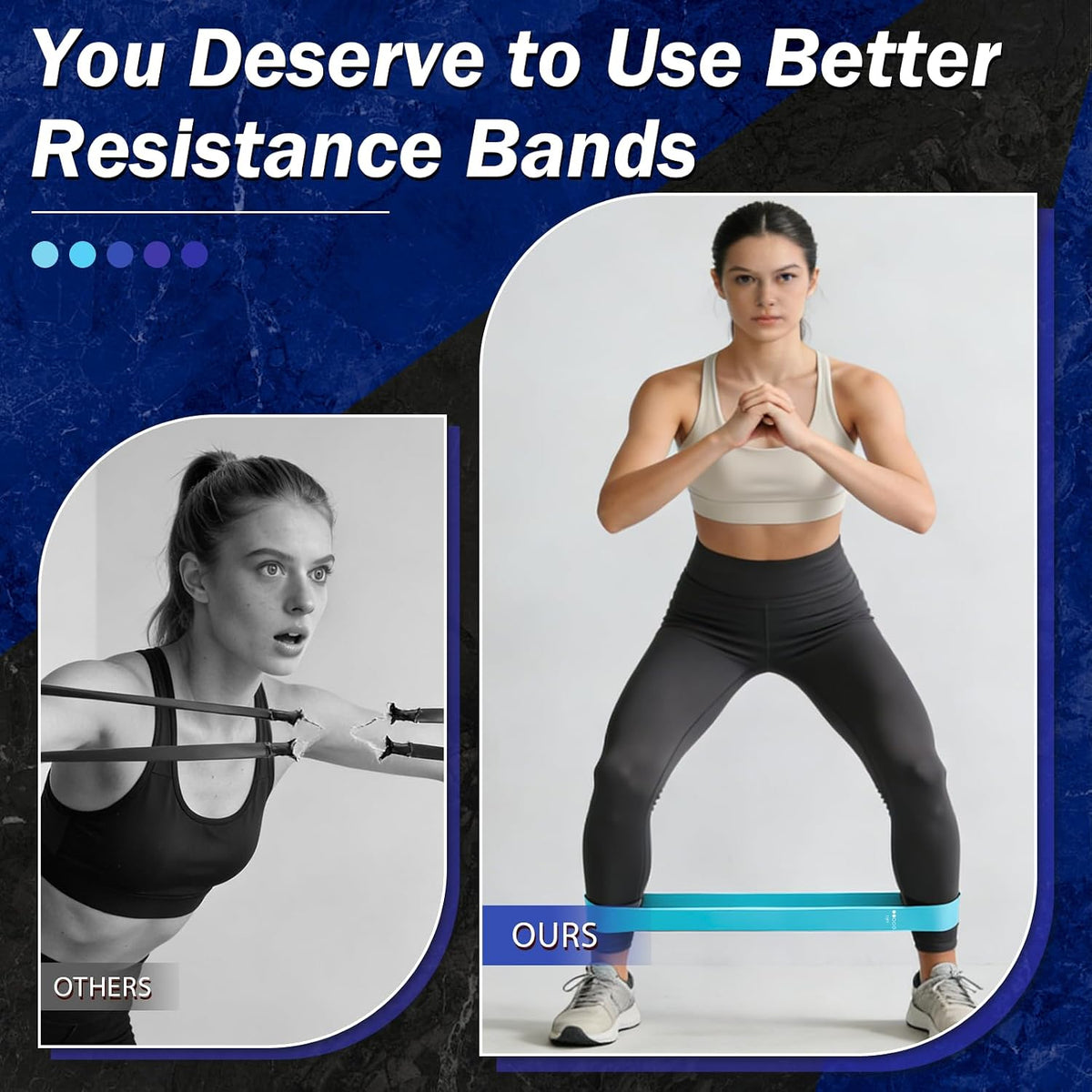 Resistance Bands for Working Out, 5 Levels Exercise Bands Set