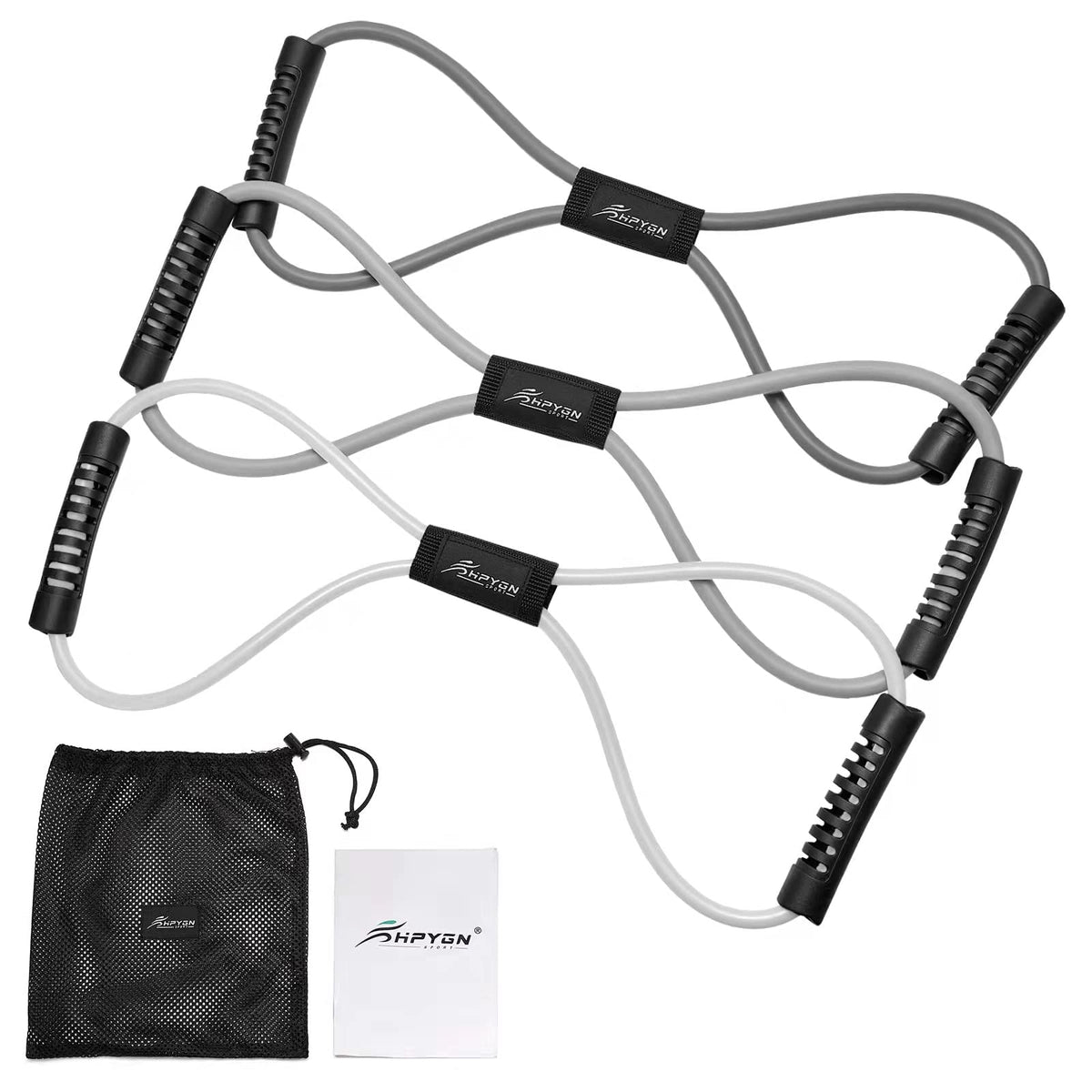 HPYGN Resistance Bands, Figure 8 Exercise Bands for Women Men, 8 Shaped Resistance Bands for Arms, Chest Expander, Yoga Gym Fitness Pulling Rope 8 Word Elastic for Exercise Muscle Training Tubing