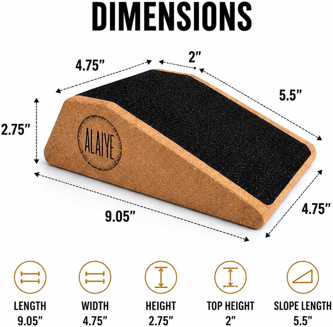 Squat Wedge Blocks (Set of 2) – Non-Slip Slant Boards for Lower Body Workouts Ankle and Calf Stretching - Yoga Blocks, Designed to Elevate Heels and Squat Support - Includes Carry Bag