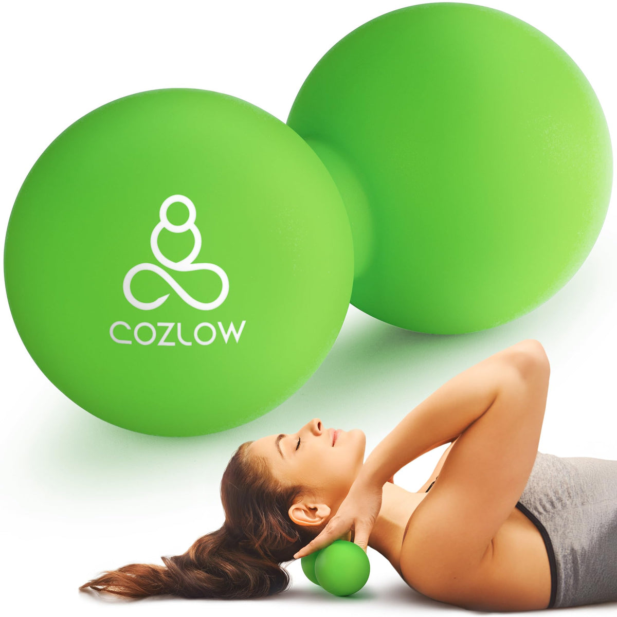 COZLOW Peanut Massage Ball - Deep Tissue Therapy, Pain Relief - Cobalt Blue