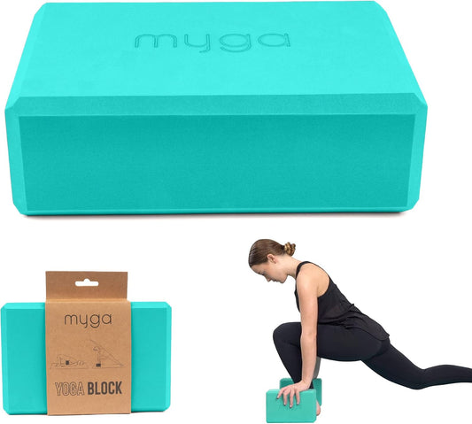 MYGA Yoga Block,Lightweight EVA Foam Yoga Brick,High Density Non-Slip Block for Yoga Poses, Pilates, Balance and Flexibility