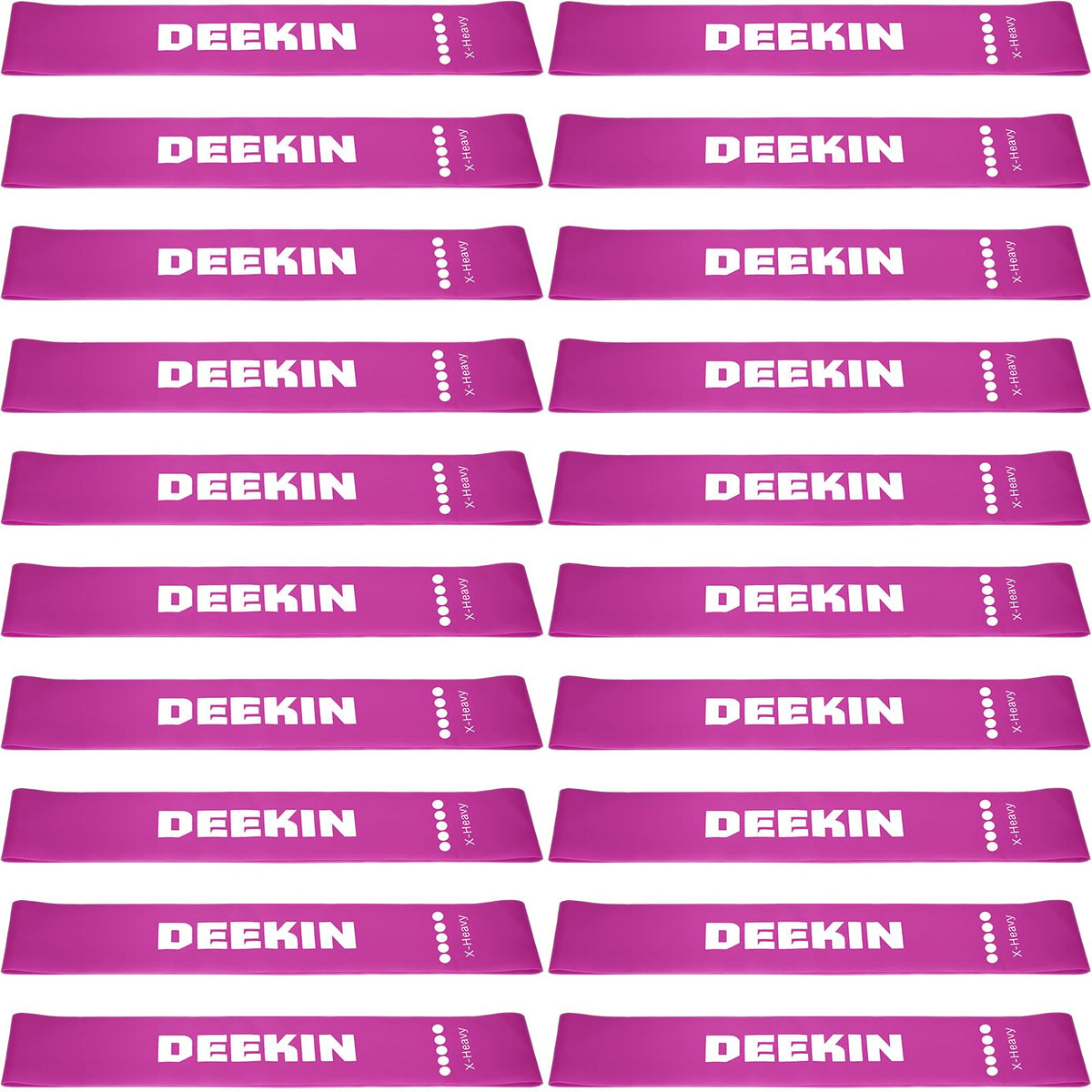 DEEKIN 20 Pcs Resistance Bands Resistance Loop Exercise Bands Exercise Equipment Elastic Drag Ring for Women and Men Home Fitness, Gym, Yoga