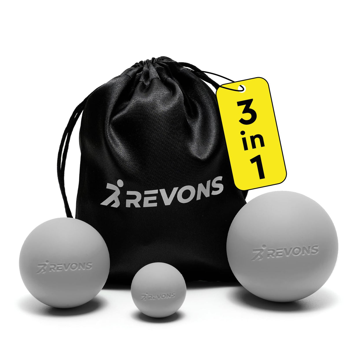 3 in 1 Massage Ball Set – 2.5", 1.9" & 1.2" Firm Silicone Balls for Myofascial Release, Trigger Point Therapy, Back & Foot Pain Relief, Face Fitness, Yoga, Deep Tissue Recovery (Pink)