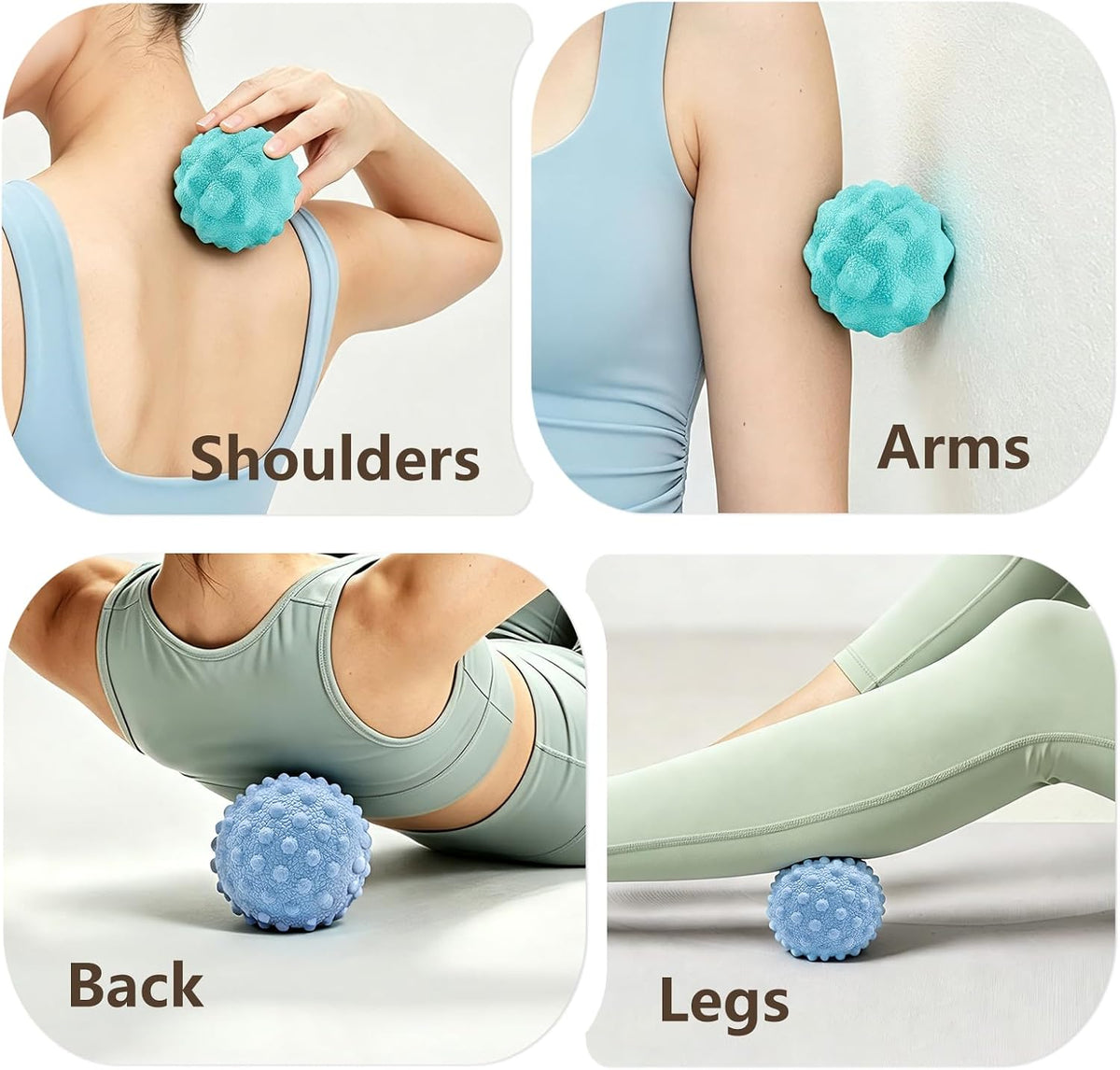 APRELM Foot Massage Ball Set for Plantar Fasciitis Relief, 2 Pack (Basic & Enhanced)