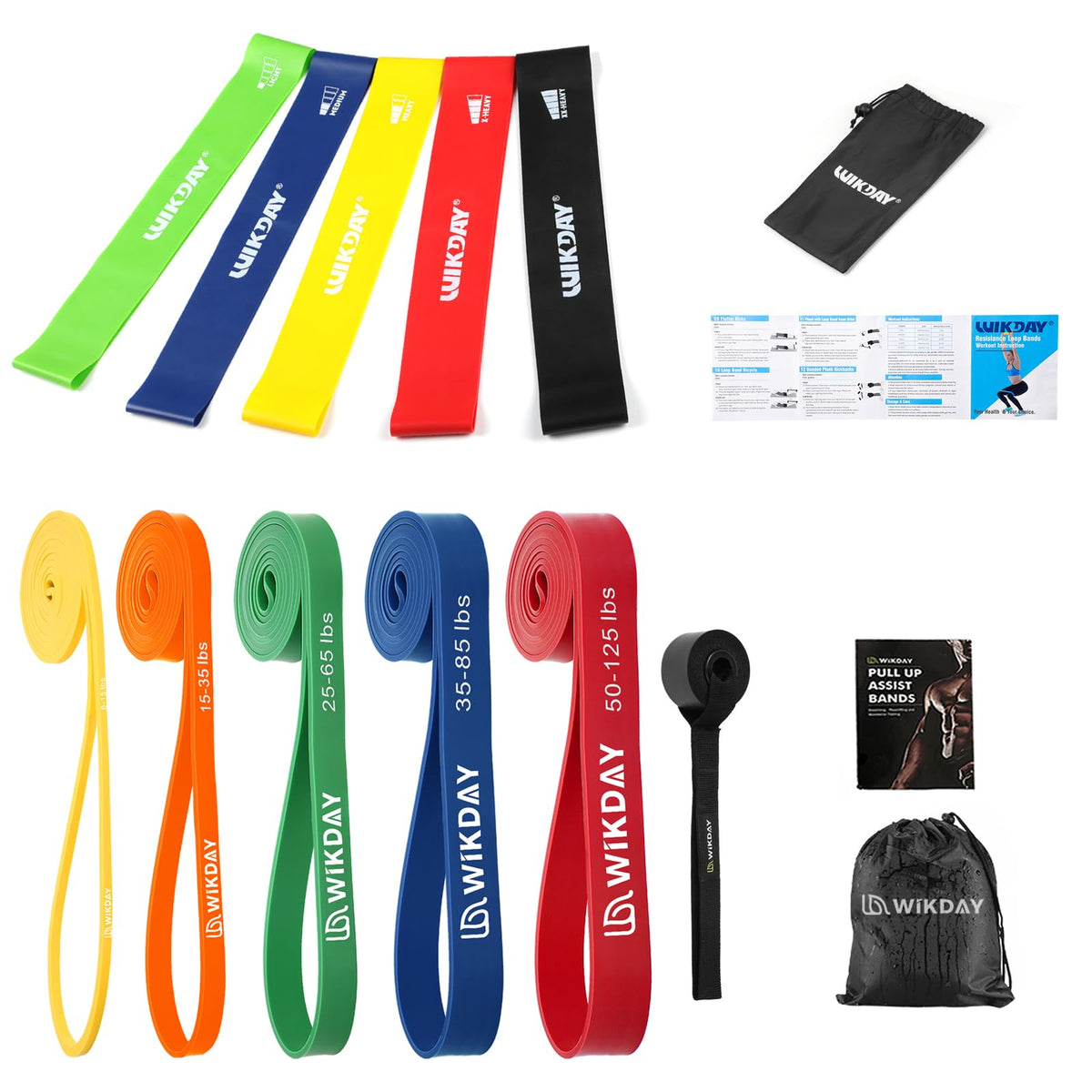 WIKDAY Resistance Bands for Working Out with Door Anchor