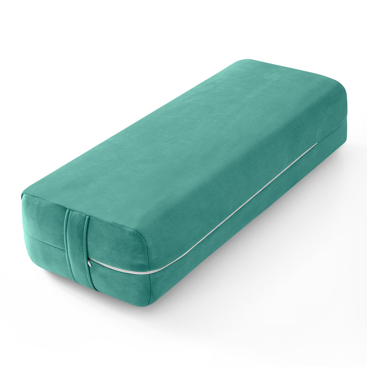 Wellsin Rectangular Yoga Bolster - Meditation Pillow with Washable Suede Cover, 27"X10" X5.5"