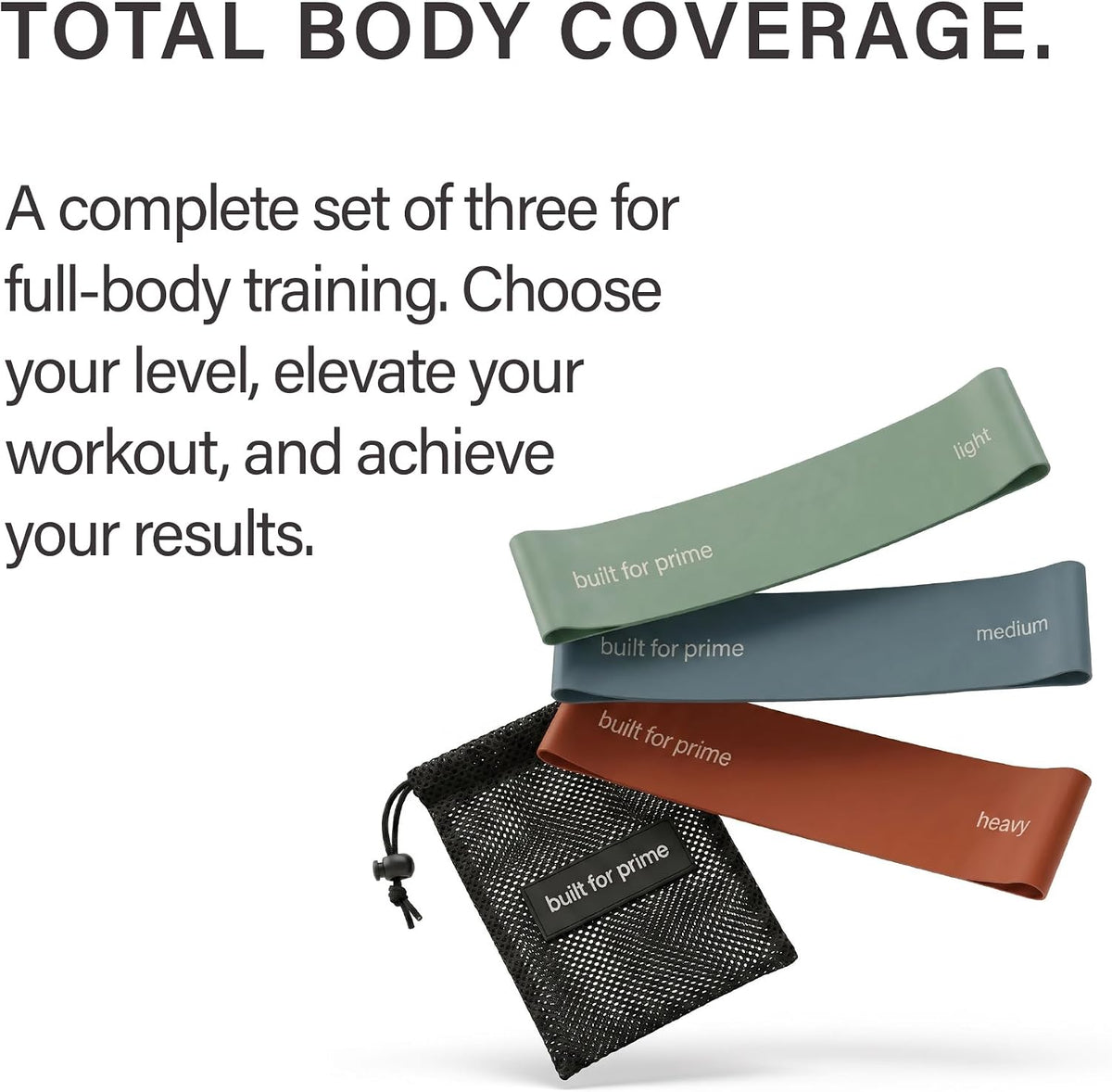 Mini Resistance Bands, Set of 3 – Non-Slip Workout Bands for Strength Training, Physical Therapy & Progressive Activation