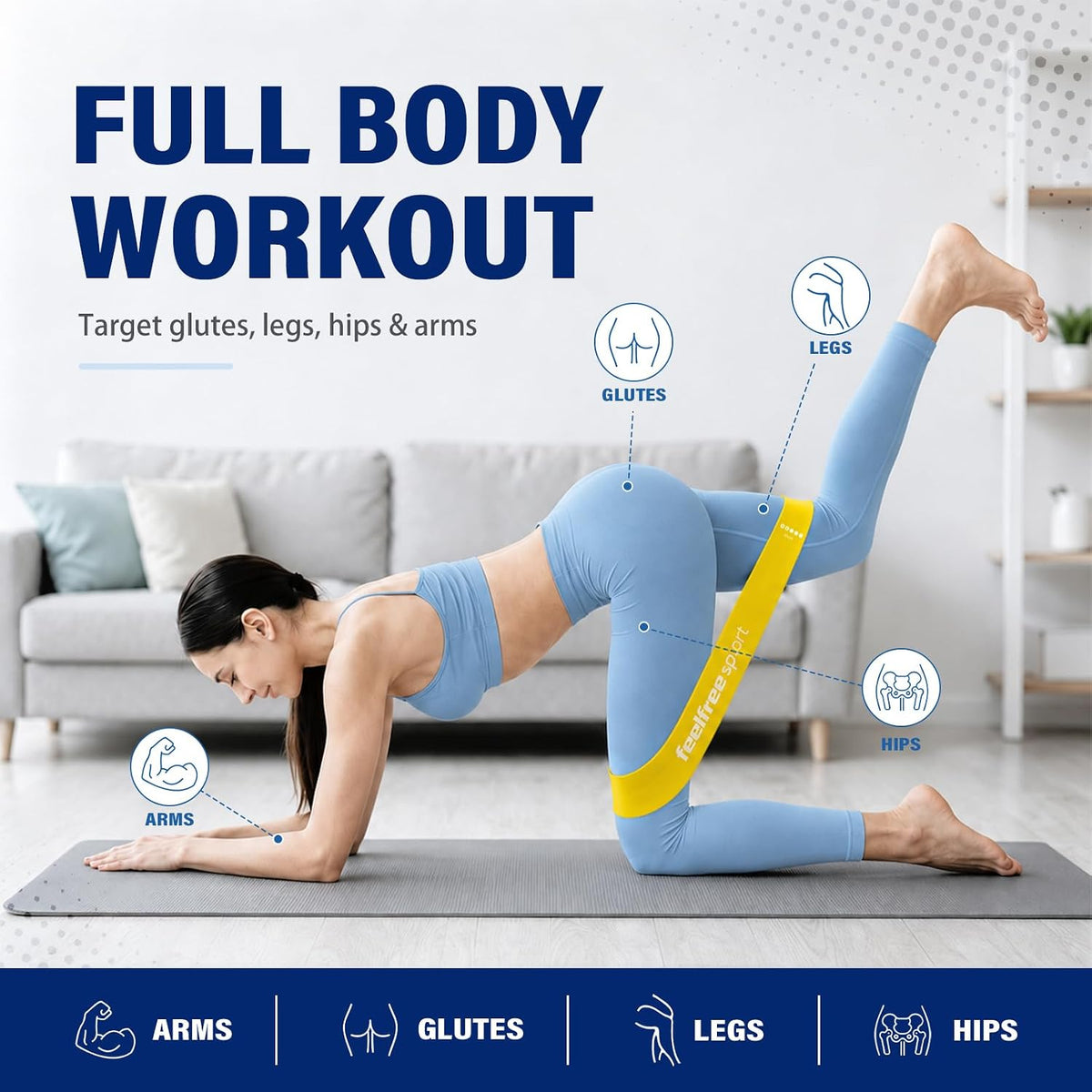 20PCS Loop Resistance Bands Set-Mini Exercise Bands for Strength Training