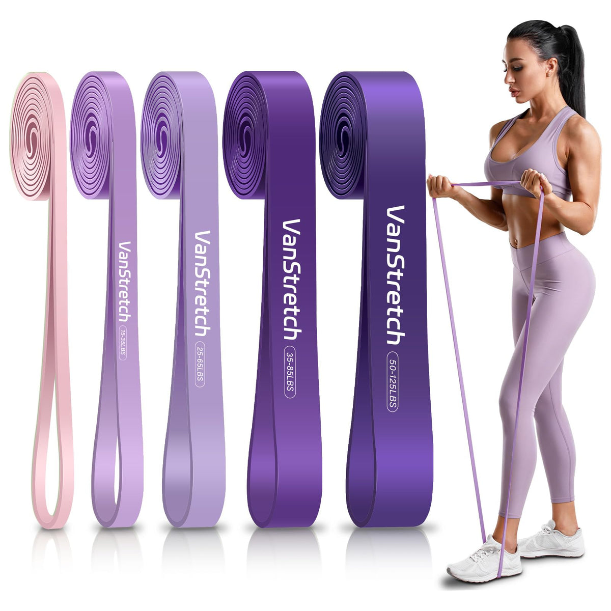 Resistance Bands for Working Out,5-Level Elastic Exercise Bands