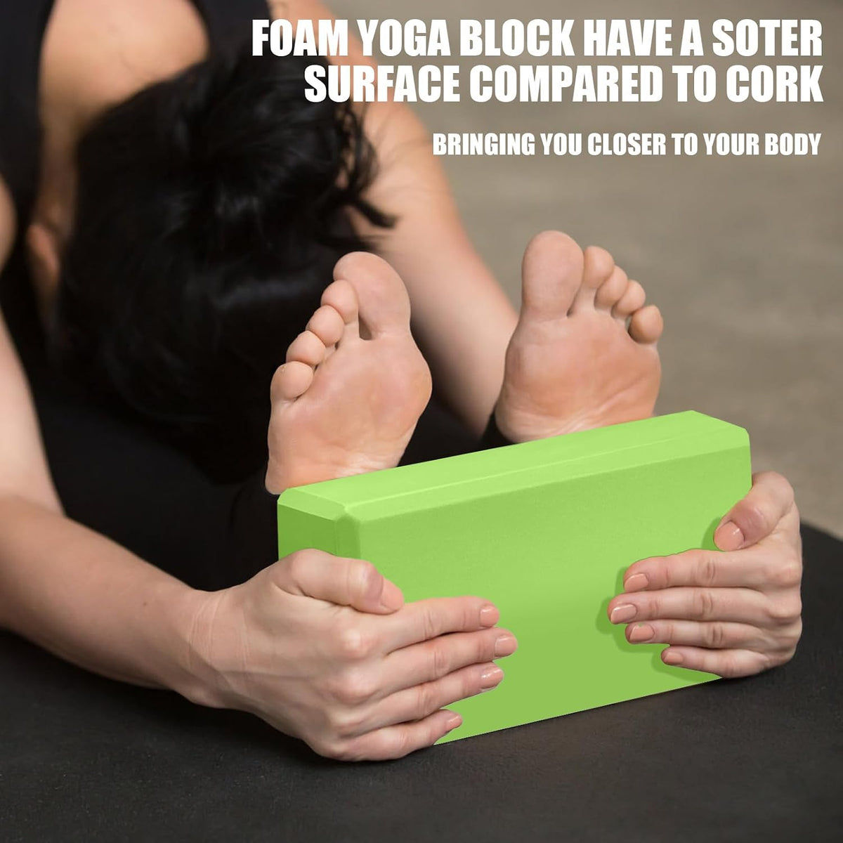 Septo 2 Pcs Yoga Blocks, 9x6x3 Inch Foam Blocks for Pilates