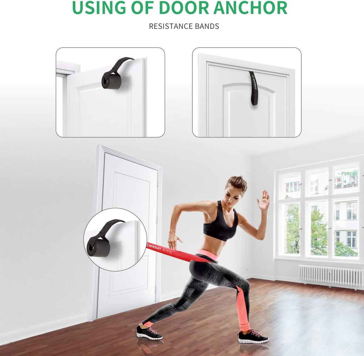 WIKDAY Resistance Bands for Working Out with Door Anchor