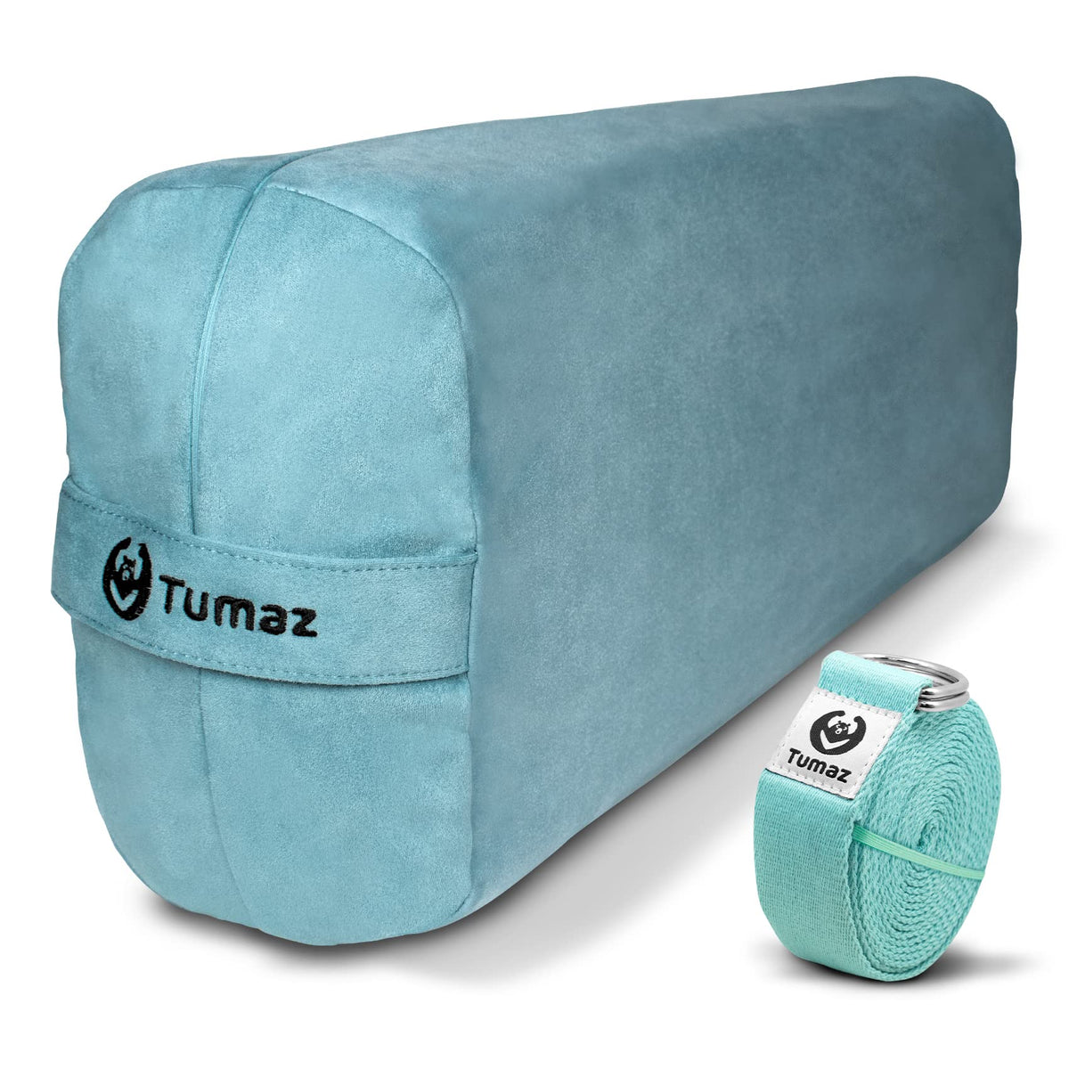 Tumaz Yoga Bolster Set, Rectangular Yoga Bolster with Washable Cover