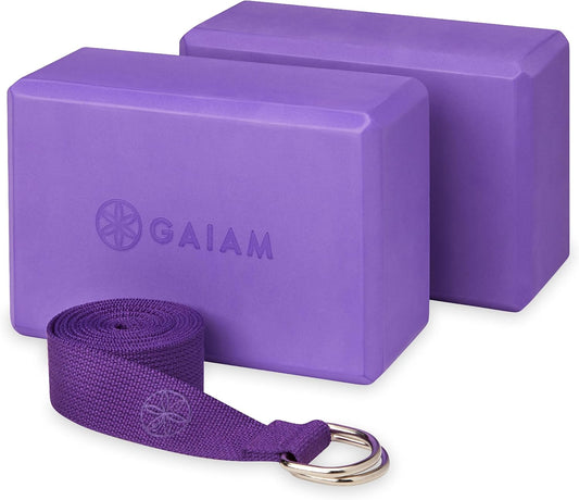 Gaiam Yoga Block - Supportive Latex-Free Eva Foam - Soft Non-Slip Surface with Beveled Edges for Yoga, Pilates, Meditation