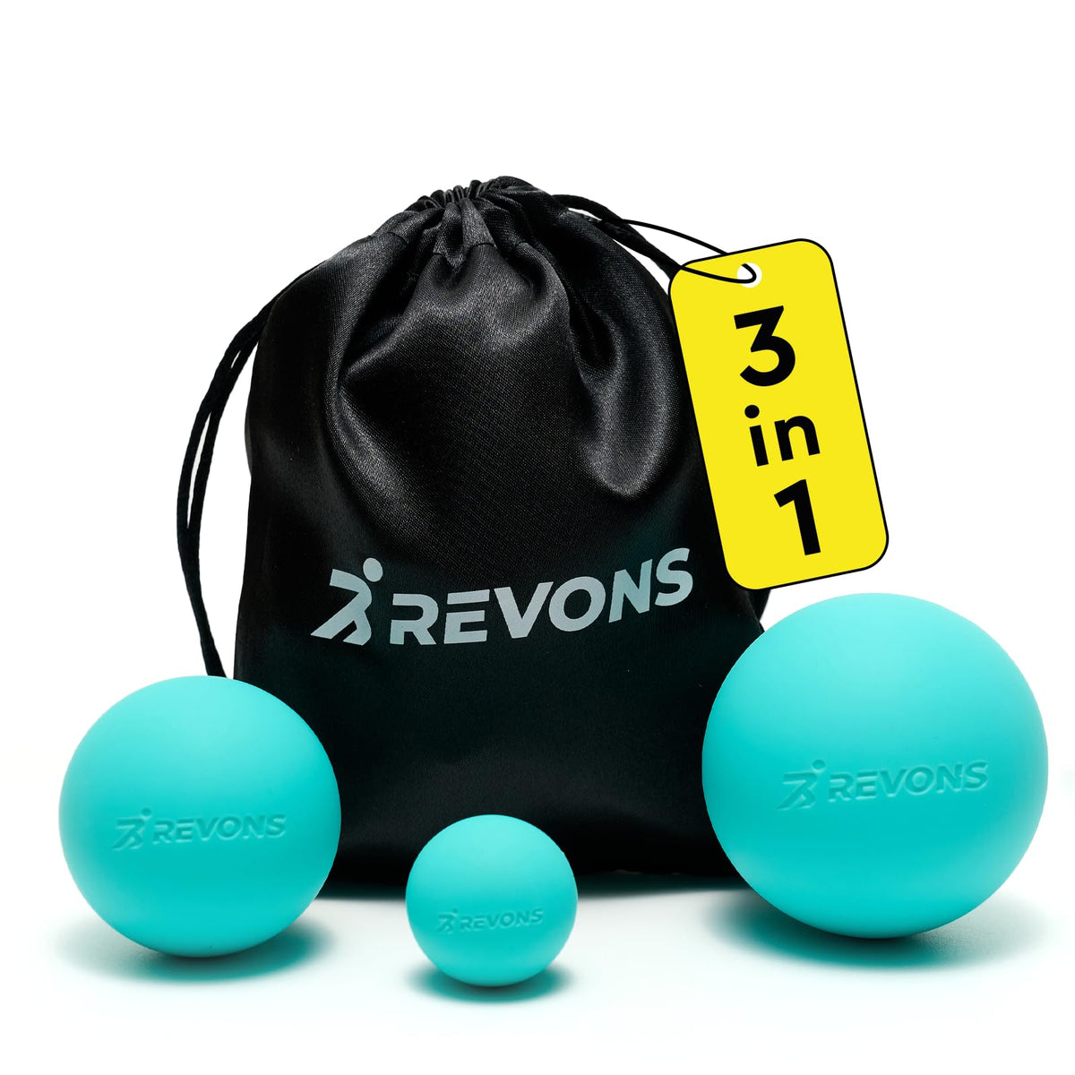 3 in 1 Massage Ball Set – 2.5", 1.9" & 1.2" Firm Silicone Balls for Myofascial Release, Trigger Point Therapy, Back & Foot Pain Relief, Face Fitness, Yoga, Deep Tissue Recovery (Pink)