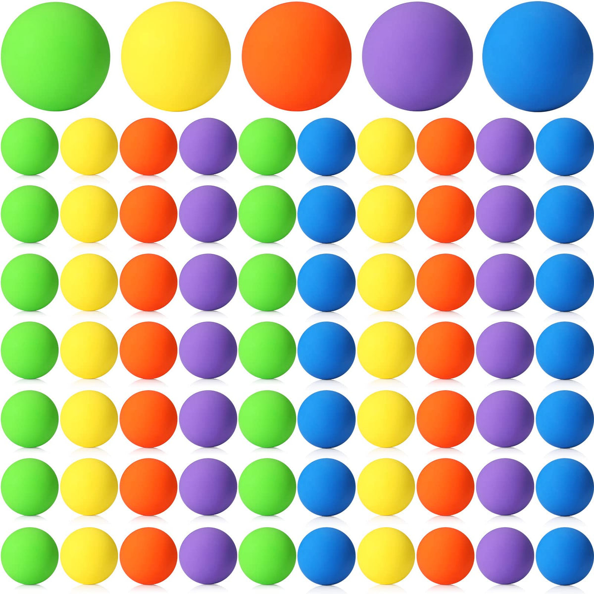Sosation 50 Pcs Lacrosse Ball Bulk 2.5 Inch Soft Rubber Lacrosse Ball