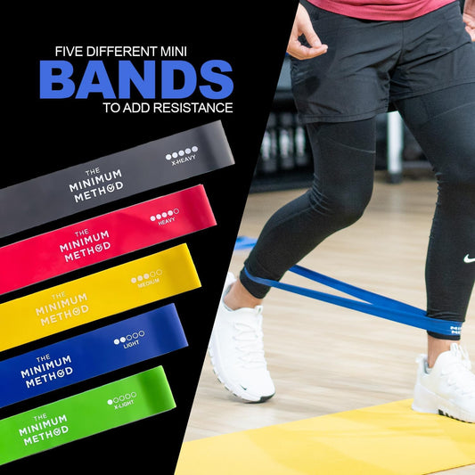 Joey Thurman Mini Resistance Bands, 5-Pack Mini Loop Bands for Exercise, Booty Bands for Glutes Legs and Hips, Home Gym Workout Bands
