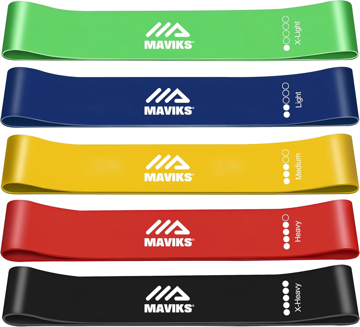Exercise Resistance Bands for Working Out Set of 5 for Women and Men, Stretch Bands for Exercise, Physical Therapy, Arms Legs Workout, Stretching, Home Fitness