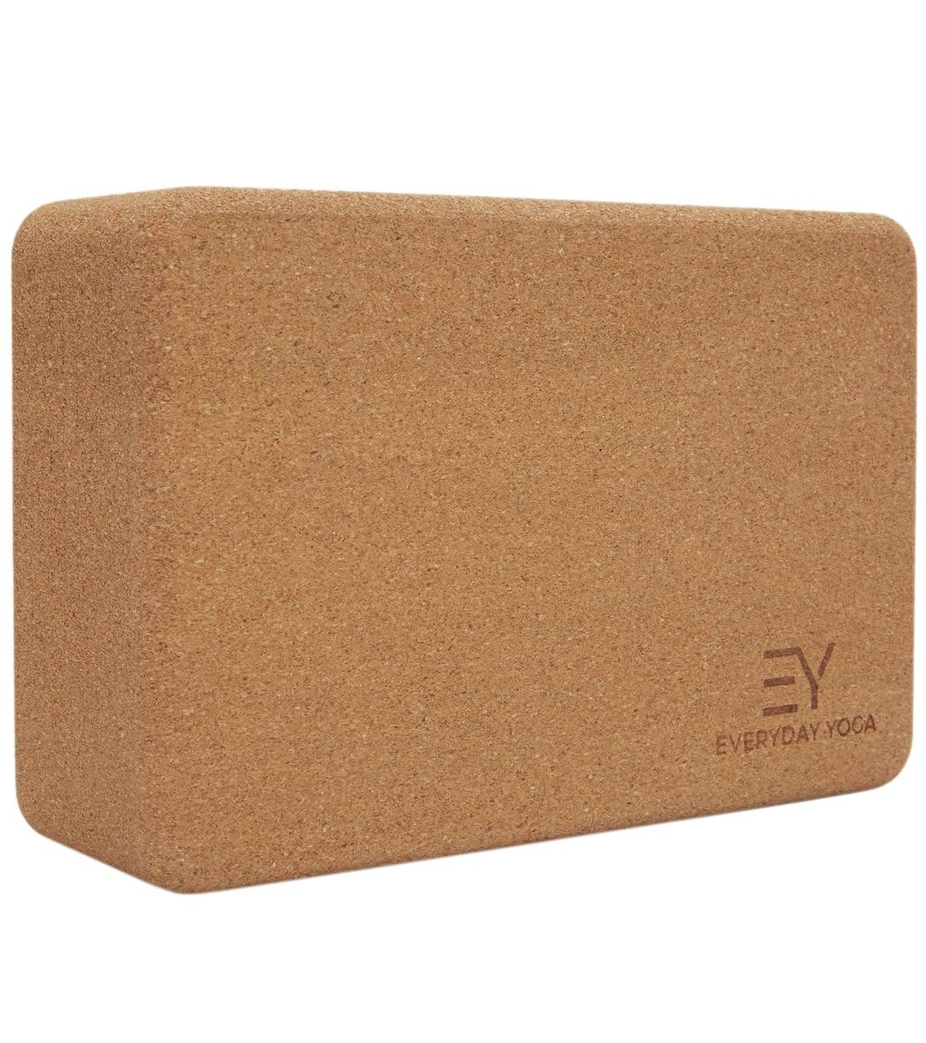 Everyday Yoga Premium Cork Block, Natural Cork, 3in/4in/5in Thick, 1 Block