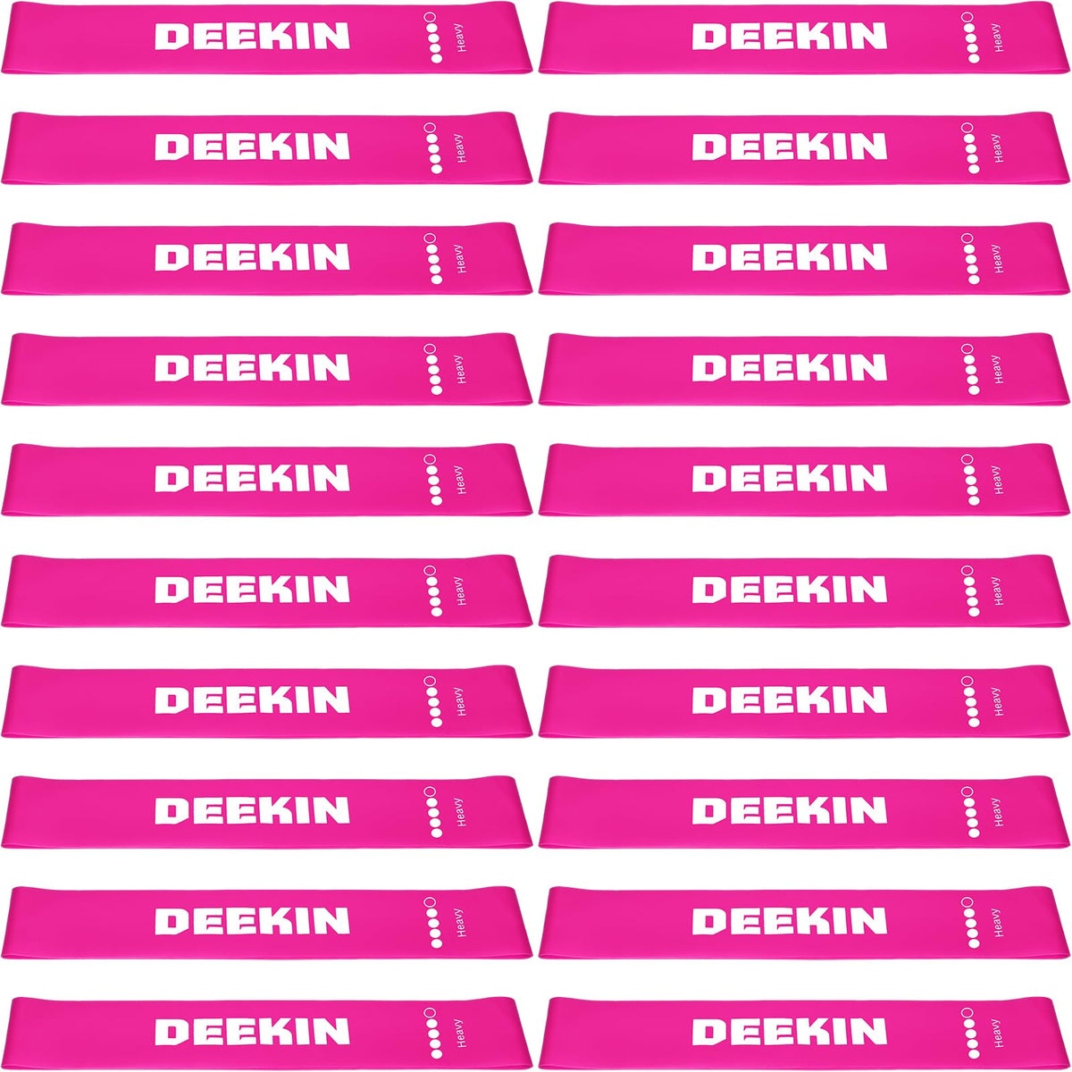 DEEKIN 20 Pcs Resistance Bands Resistance Loop Exercise Bands Exercise Equipment Elastic Drag Ring for Women and Men Home Fitness, Gym, Yoga