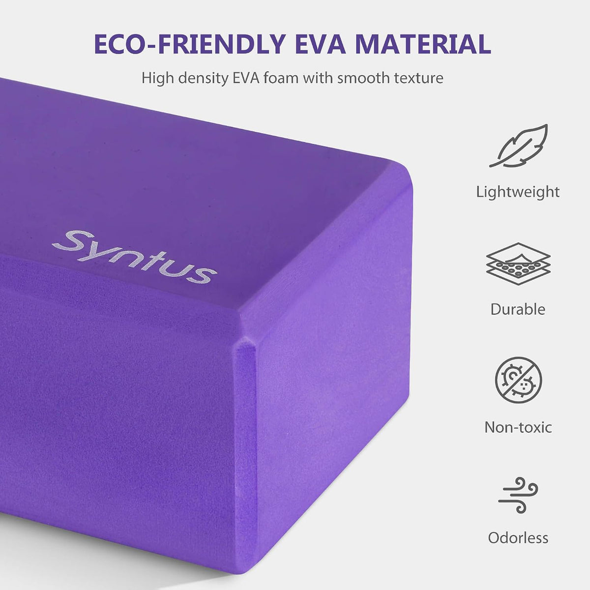 Syntus Yoga Block for Fitness, Pilates, Stretching and Toning