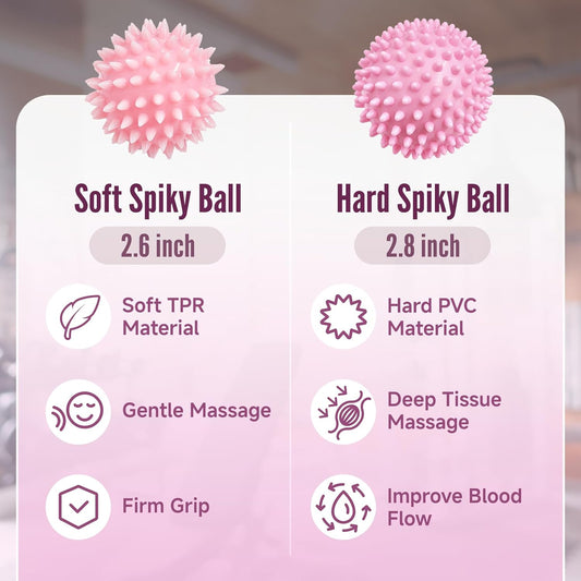 Soft and Hard Spiky Massage Ball Set