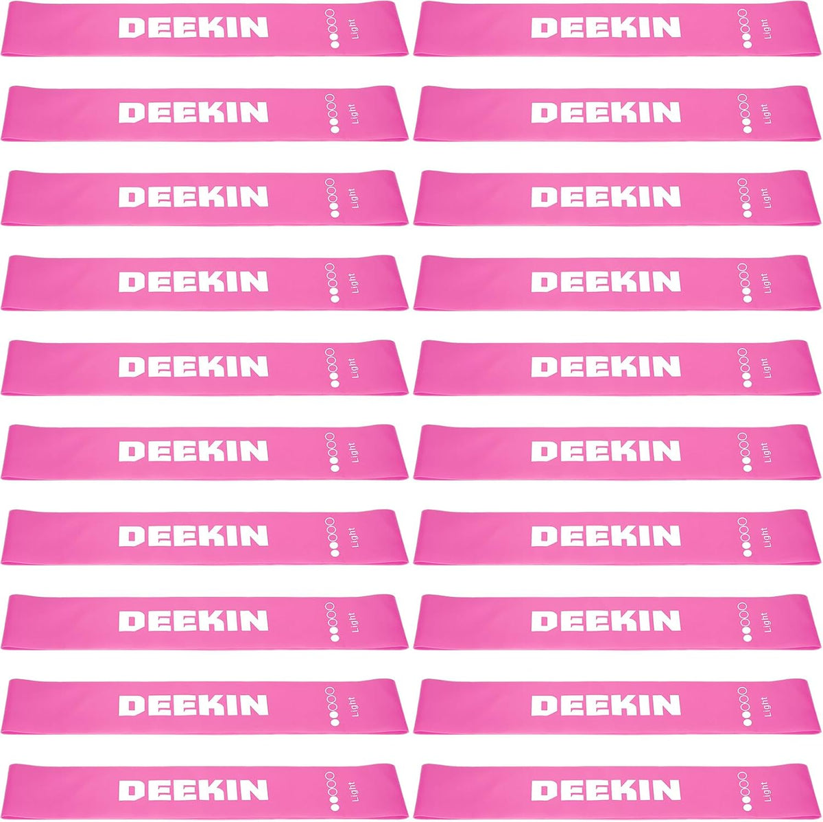 DEEKIN 20 Pcs Resistance Bands Resistance Loop Exercise Bands Exercise Equipment Elastic Drag Ring for Women and Men Home Fitness, Gym, Yoga