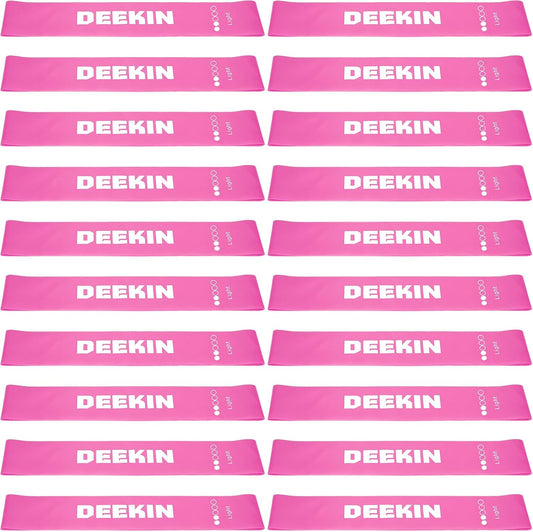 DEEKIN 20 Pcs Resistance Bands Resistance Loop Exercise Bands Exercise Equipment Elastic Drag Ring for Women and Men Home Fitness, Gym, Yoga