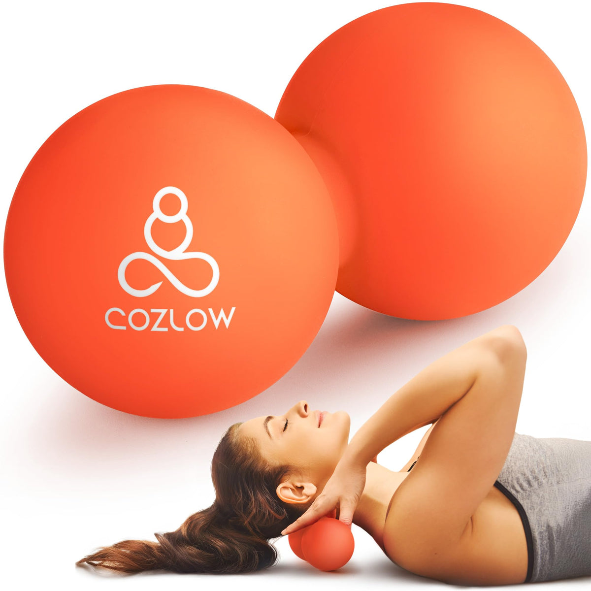 COZLOW Peanut Massage Ball - Deep Tissue Therapy, Pain Relief - Cobalt Blue