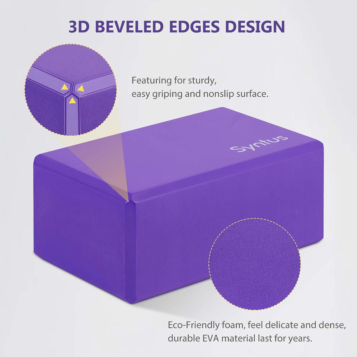 Syntus Yoga Block for Fitness, Pilates, Stretching and Toning