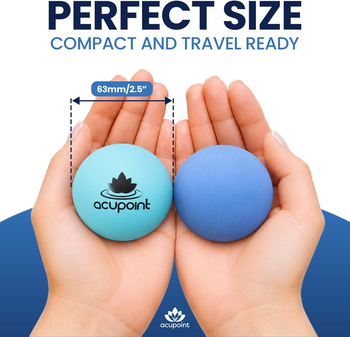 Acupoint Physical Massage Therapy Ball Set - Ideal for Yoga, Deep Tissue Massage, Trigger Point Therapy and Myofascial Release Physical Therapy Equipment