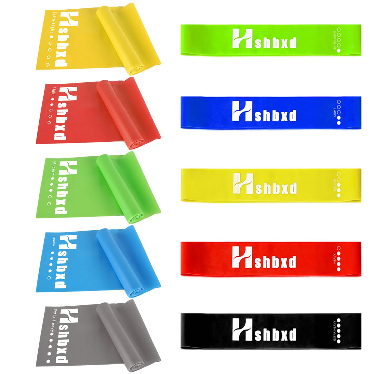 Resistance Bands Set for Physical Therapy, Rehab, Yoga and Pilates