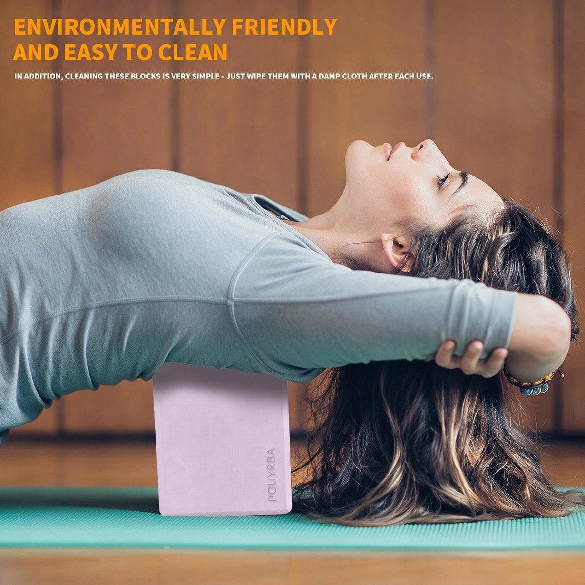 2-Pack Yoga Blocks, High-Density 9"x6"x3" Yoga Brick Foam Blocks, Non-Slip Exercise Blocks for Yoga, Pilates, Stretching and Meditation – Lightweight Yoga Props for Home Gym & Studio