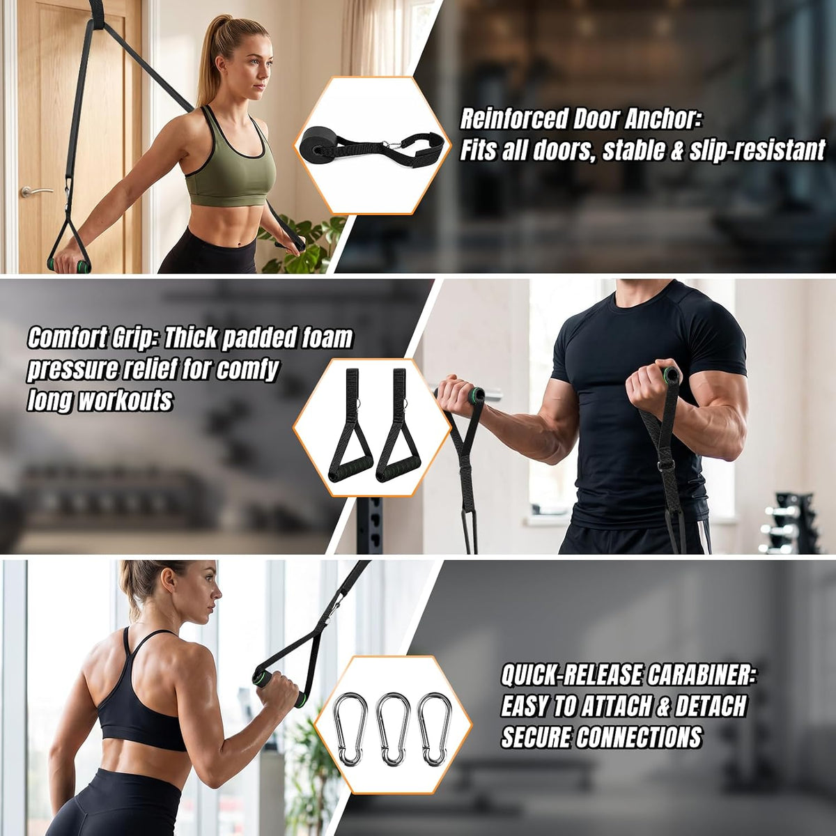 Resistance Bands for Working Out，Pull Up Assistance Bands Set, Unisex Exercise Bands for Home and Gym Workouts, Full Body Workouts, Stretching and Physical Therapy