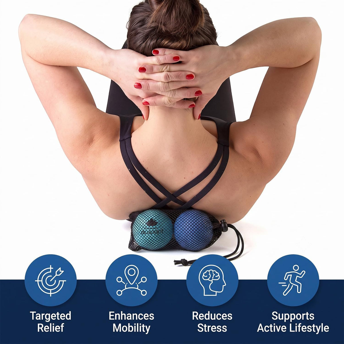 Acupoint Physical Massage Therapy Ball Set - Ideal for Yoga, Deep Tissue Massage, Trigger Point Therapy and Myofascial Release Physical Therapy Equipment