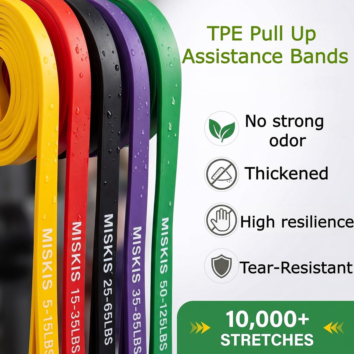 Resistance Bands for Working Out, 5-Level Pull Up Assistance Bands Set