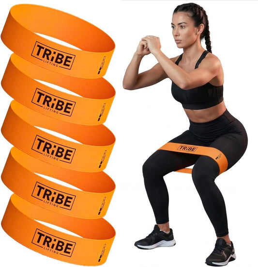 Fabric Resistance Bands for Working Out, 5-Band Set for Legs and Glutes