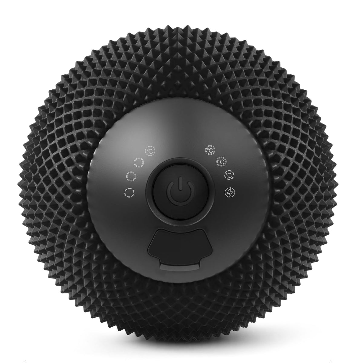 Vibrating Massage Ball with Heat, 7 Modes, Memory, 3.6 in, Black