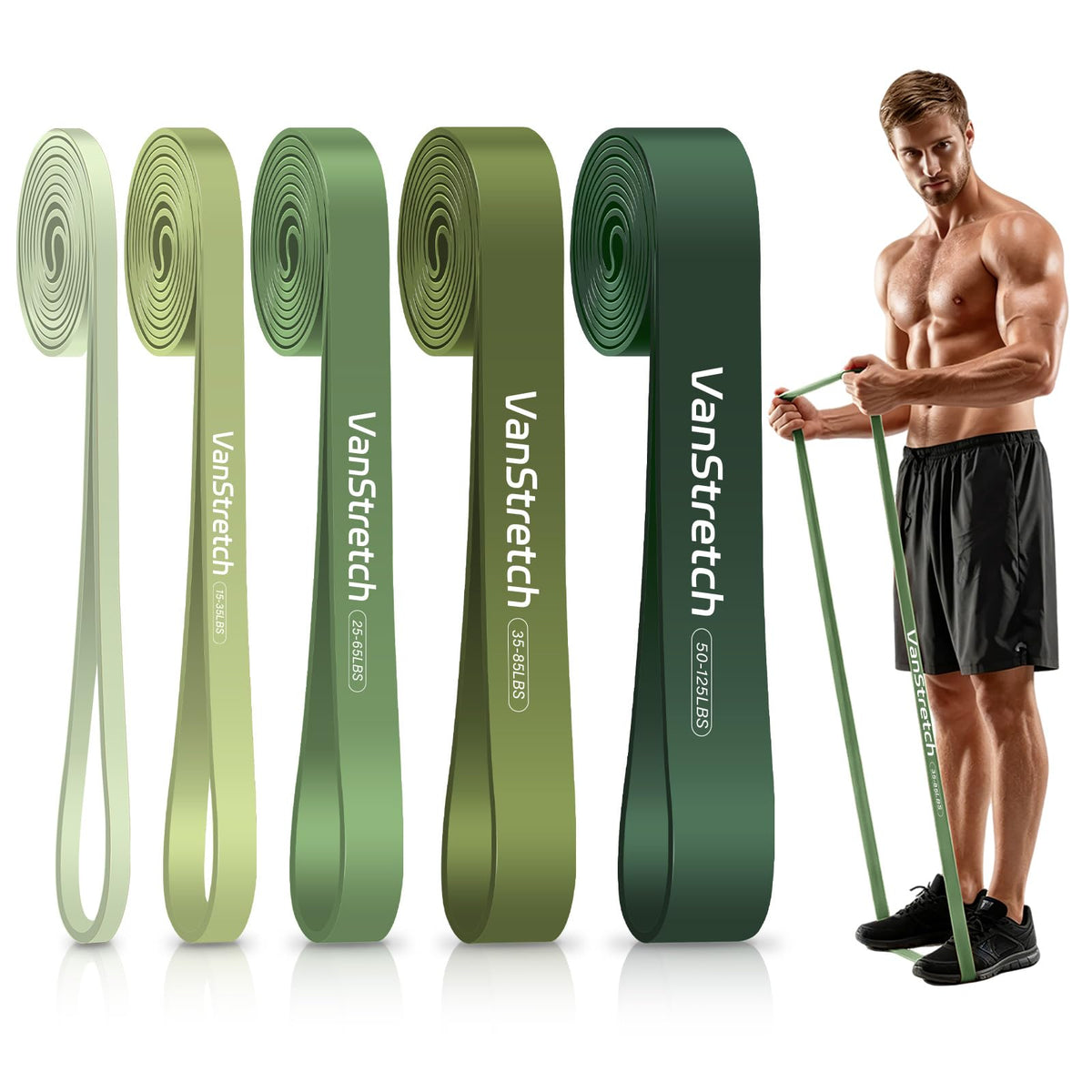 Resistance Bands for Working Out,5-Level Elastic Exercise Bands