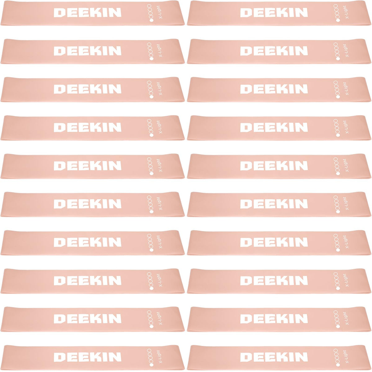 DEEKIN 20 Pcs Resistance Bands Resistance Loop Exercise Bands Exercise Equipment Elastic Drag Ring for Women and Men Home Fitness, Gym, Yoga