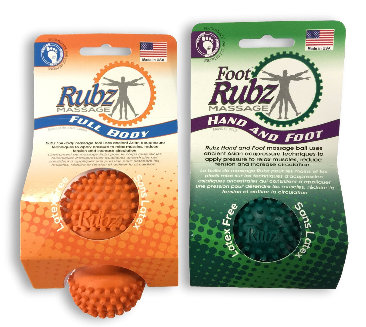 Due North Foot Rubz Massage Ball -Roller for Plantar Fascititis, Hands