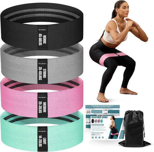 Lianjindun Booty Resistance Bands for Legs & Glutes, Non-Slip Workout Set