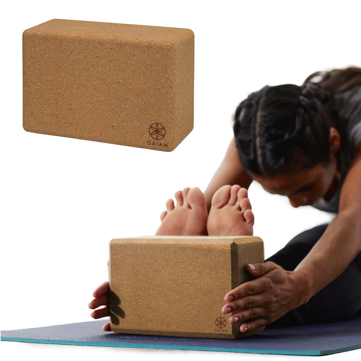 Gaiam Yoga Block - Supportive Latex-Free Eva Foam - Soft Non-Slip Surface with Beveled Edges for Yoga, Pilates, Meditation
