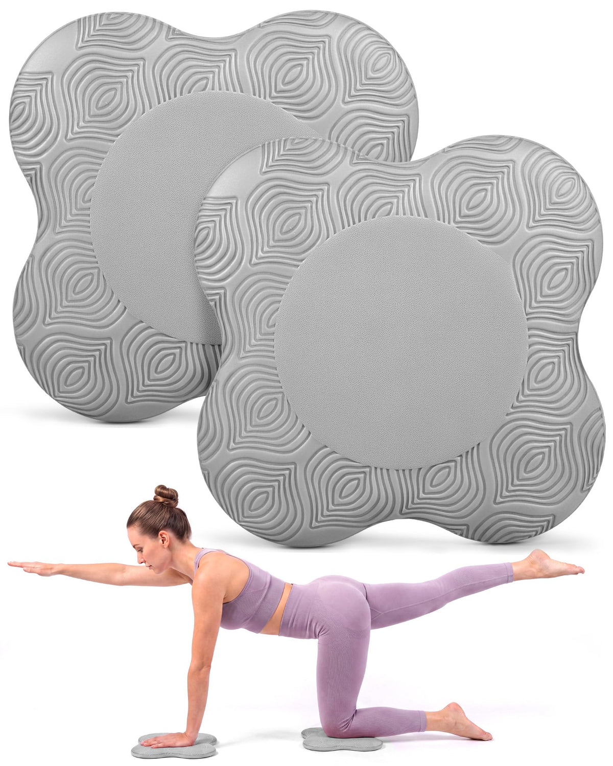 2-4 Pack Yoga Knee Pads, TPE Cushion for Pilates Exercise